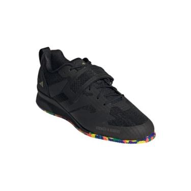 Imagem de adidas Tênis unissex adulto Adipower para halterofilismo 3 Cross Trainer, Preto/preto/dourado metálico, 5.5 Women/4.5 Men