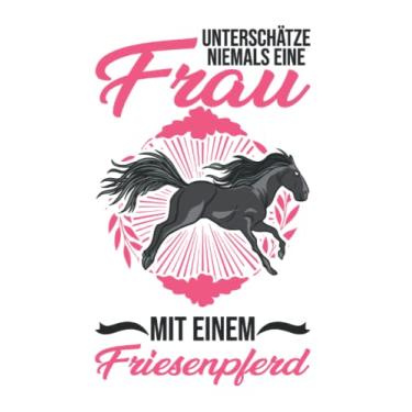 Imagem de Friesenpferd Notizbuch: Friesenpferd Frau Friesen Pferd / 6x9 Zoll / 120 linierte Seiten
