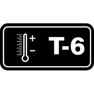 Imagem de Accuform TDF806XVM Adesivo Dura-Vinil "T-6 Thermal" Etiqueta padrão de fonte de energia, 3,5 cm L x 7,6 cm C, branco sobre preto (pacote com 5)