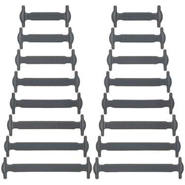 Imagem de YIIOCCC Cadarços sem amarrar para crianças e adultos elásticos de silicone elástico sem amarrar cadarços