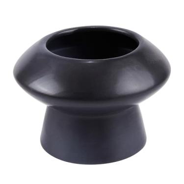 Imagem de Restaurantware - Vaso de flores de arte de mesa, 1 vaso decorativo de cogumelo - Vaso de cerâmica minimalista, moderno, preto, use flores frescas ou artificiais, para cozinha, casa, sala de estar,