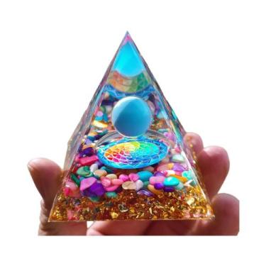 Imagem de Pirâmide de Orgonite Ametista - Reiki, Cura e Equilíbrio dos Chakras, 