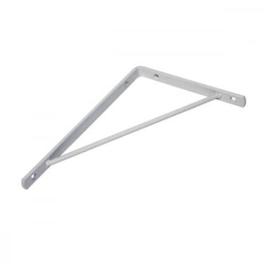 Imagem de Cantoneira Mao Francesa Overtime Leve Branco 20Cm - Kit C/12 Unidades