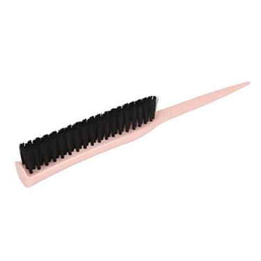 Imagem de Escova de cabelo para provocação, escova de cauda de rato de nylon com 3 fileiras, pente de cauda de rato portátil, escova de cabelo com cabo de cauda para pentear para trás