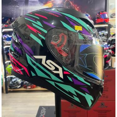 Imagem de Capacete Sportivo ASX City Arrow Preto, Tifanny e Roxo, 58, Preto tifa