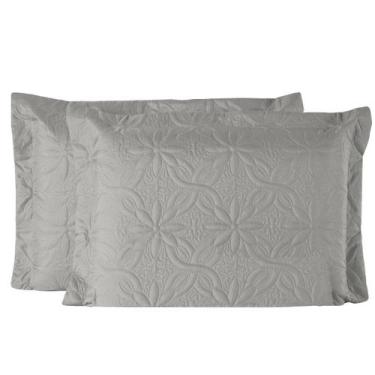 Imagem de Porta Travesseiro Matelado Floral 02 Peças Várias Cores Eví Decor - Ca