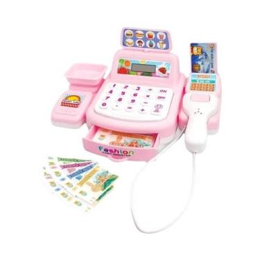 Imagem de Caixa Registradora Eletrônica com Iluminação e Efeitos Sonoros - Brinq