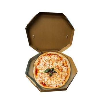 Imagem de Kit C/ 5 Embalagens Oitavadas para Pizza N. 30 (25 Un. Cada) Parda/Parda Lisa Gourmet