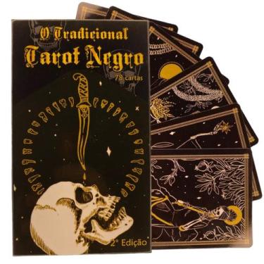 Imagem de O Tradicional Tarot Negro 78 Cartas Plastificado Completo - META ATACA