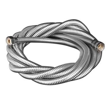 Imagem de Aço Inoxidável Mangueira Chuveiro Handheld Chuveiro Headss Mangueira Flexível Mangueiras Extensão Com Latão Inserir e Porca para Banho Pet Banho (300cm)