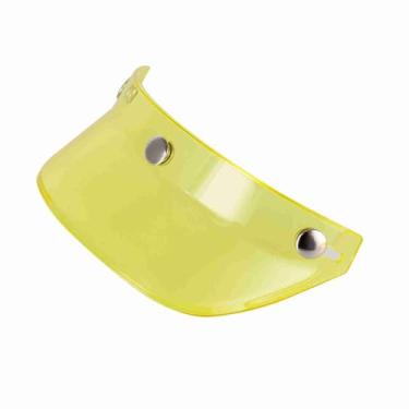 Imagem de Visor de Capacete, Capacete de Motocicleta Viseira Viseira Capacete Solar Capacete Com 3/4 de Abeto de Sol para Motocicleta retrô Protetor (Amarelo)