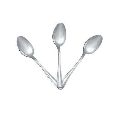 Imagem de Jogo 12 Peças Colheres De Sobremesa Chá Restaurante Aço Inox - Wellmix