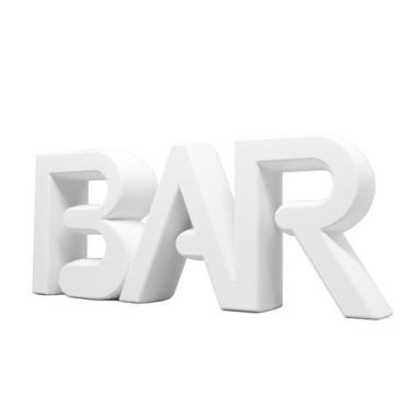 Imagem de BAR Palavra Decoração Letras Prateleiras Bandejas Sala BR20 - Sculpy P