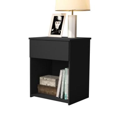 Imagem de Mesa de Cabeceira Jasmim cor Preto - Móveis Jalmac