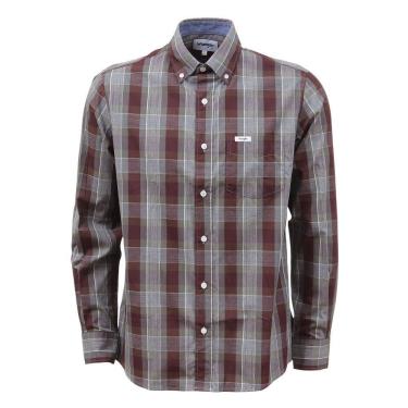 Imagem de Camisa Masculina Xadrez Cinza Manga Longa Wrangler 37793