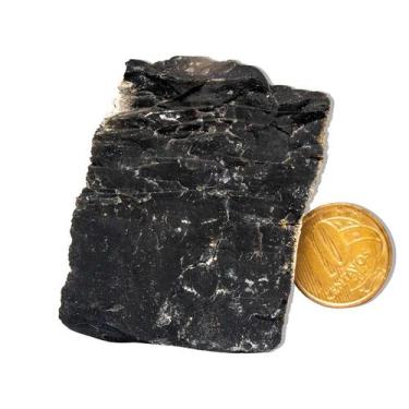 Imagem de Ônix Preto Pedra Bruto Natural 50 a 75g Média 6,5cm Tipo B - Cristaisd