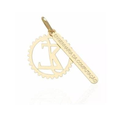 Imagem de Pingente Engenharia da Computação Folheado Ouro 18k - Milena Folheados