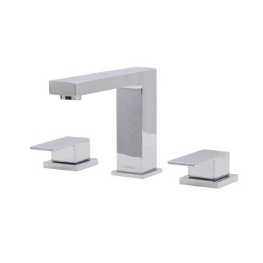 Imagem de Torneira para Banheiro Misturador Duplo Comando Purangi Baixa Pingoo.casa - Prata