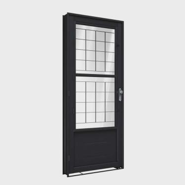 Imagem de Porta de Aço de Giro com Postigo e Grade Quadrada 215x90cm Facilitá Lucasa