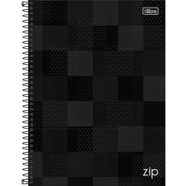 Imagem de Caderno Universitário Zip Tilibra Capa Dura Espiral - 10 Matérias 160 Folhas Preto