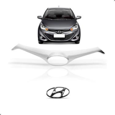 Imagem de Grade Cromada para Hyundai Hb20 2012 2013 2014 2015 Cromado - SP ACESS