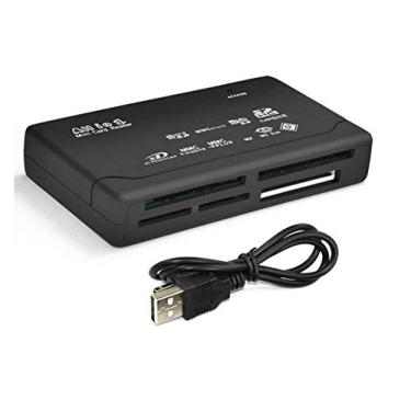 Imagem de winvin Leitor de cartão de memória mini 26 em 1 USB 2.0 de alta velocidade para CF xD SD MS SDHC fácil de transportar
