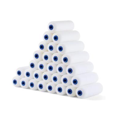 Imagem de Bates- Capas de rolo de tinta, capas de rolo de 10 cm, pacote com 24, capas para rolos de tinta, pequenos rolos de soneca, suprimentos de pintura de casa, capas para moldura de rolo e kit de rolo de
