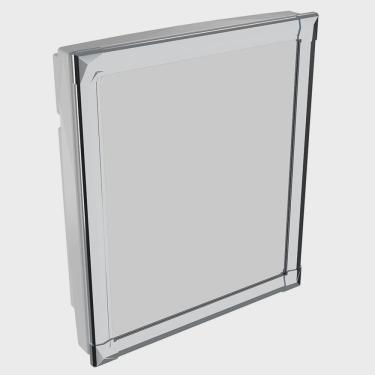 Imagem de Armário Plástico Branco com Perfil de Alumínio Versátil 31 X 36 X 10 Cm Al41