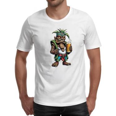 Imagem de Camiseta Unissex Tiki bebendo cerveja - Alearts, M