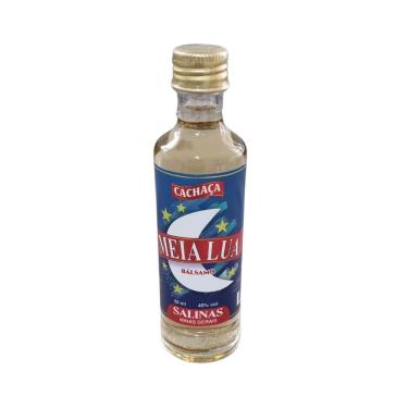 Imagem de Cachaça Meia Lua Bálsamo 50ml - Garrafa de Vidro