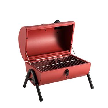 Imagem de Churrasqueira portátil integrada para acampamento ao ar livre fogão redondo para churrasco (cor: verde) (Rojo)