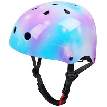 Imagem de Bienbee Capacete infantil, capacetes de skate para bicicleta, equilíbrio de bicicleta, scooter, para meninas de 3 a 5 a 8 a 16 anos, leopardo rosa M
