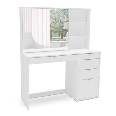 Imagem de Penteadeira com Espelho Blum 5 GV Branca - Politorno, Branco