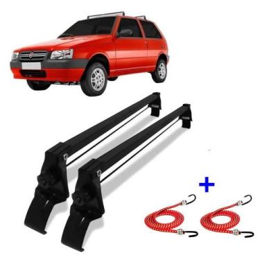Imagem de Rack Teto Fiat Uno Mille 2pts 1984-2013 + Elástico - Preto - Vhip
