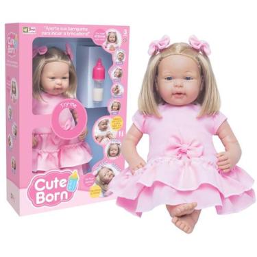 Imagem de Boneca Bebê Reborn Com Som Fala Frases Infantil Menina 45cm - Brink Mo