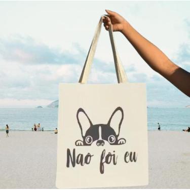 Imagem de Bolsa Cachorro Ecobag Cor Cru Tema DOG NÃO FUI EU - armazze