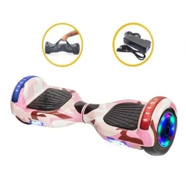 Imagem de Hoverboard Overboard Skate Elétrico Led Rosa Camuflado