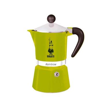 Imagem de Cafeteira Italiana Bialetti Rainbow Em Alumínio 3 Xícaras Verde
