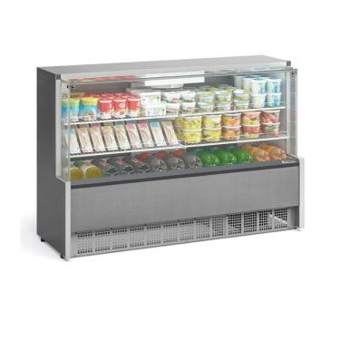 Imagem de Vitrine Refrigerada Gelopar Ar Forçado 175 Cm Inox 220v Gpfa-175r