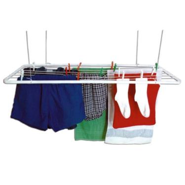 Imagem de Varal De Teto Mor Em Aço 6007 - 1,20 X 0,56 Branco