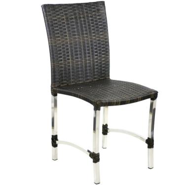 Imagem de Cadeira De Alumínio Para Mesa De Jantar Trama Original Pedra Ferro