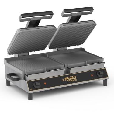 Imagem de Chapa Sanduicheira Dupla Elétrica Red Chameleon 77,5cm Estriada 220v Spade-2