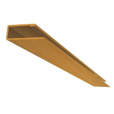 Imagem de Rodaforro Perfil U Permatti Para Acabamento Lateral 1,2mm X 2,5cm X 3,00m (barra) Cerejeira