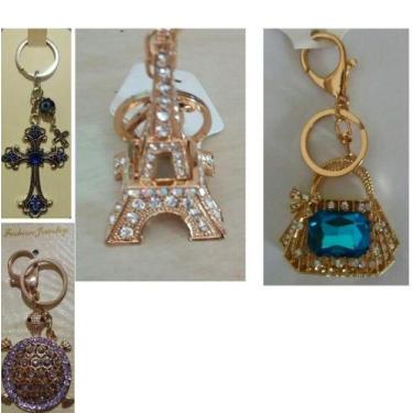 Imagem de 4 Chaveiros Torre Eiffel/tartaruga/bolsa/cruz - Imp