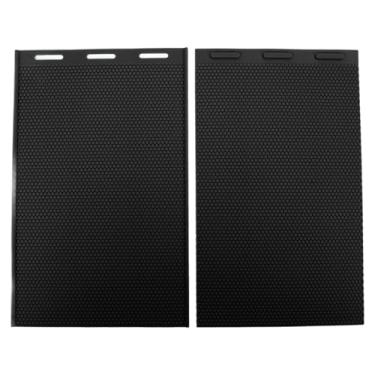 Imagem de 2PCs Folhas de Prensa de Cera de Abelha, Folha de Fundação de Cera de Abelha Flexível de Silicone 5,4 Mm para Apicultura Com Padrões de Favo de Mel Elevados 450x285mm 423x270mm (Preto)