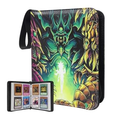 Imagem de WTVIDAS Pasta Para Cartas Colecionáveis Yu-Gi-Oh Com 4 Bolsos, 60 Capas Até 480 Cartas, Livro De Armazenamento À Prova D'Água, Caixa Reforço Removível E Tcg