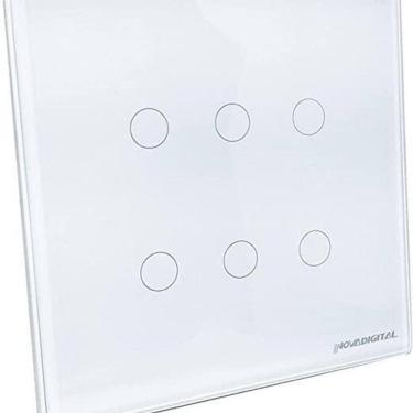 Imagem de Interruptor Inteligente 4X4 Wifi 6 Botões Touch Alexa Google