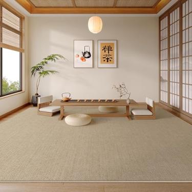 Imagem de Sala de estar, Sala de chá, Quarto de cor sólida, Escritório, Carpete resistente a manchas, Decoração para casa (120 x 200 cm (3,9 x 6,6 pés/QR Sem vinco 13)