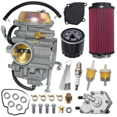 Imagem de Kit de carburador adequado para Polaris Magnum 325 330 425 500 Trail Boss 325 330 Sportsman 300 335 600 700 Trail Blazer 330 Polaris Ranger 500 ATV Quad com filtro de óleo 2520799 e filtro de ar