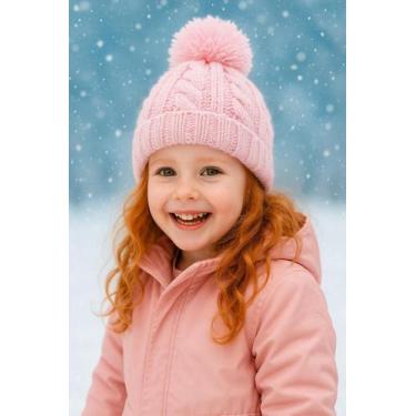 Imagem de Touca Gorro Pompom Infantil Juvenil Unissex Menina Menino Inverno Maci